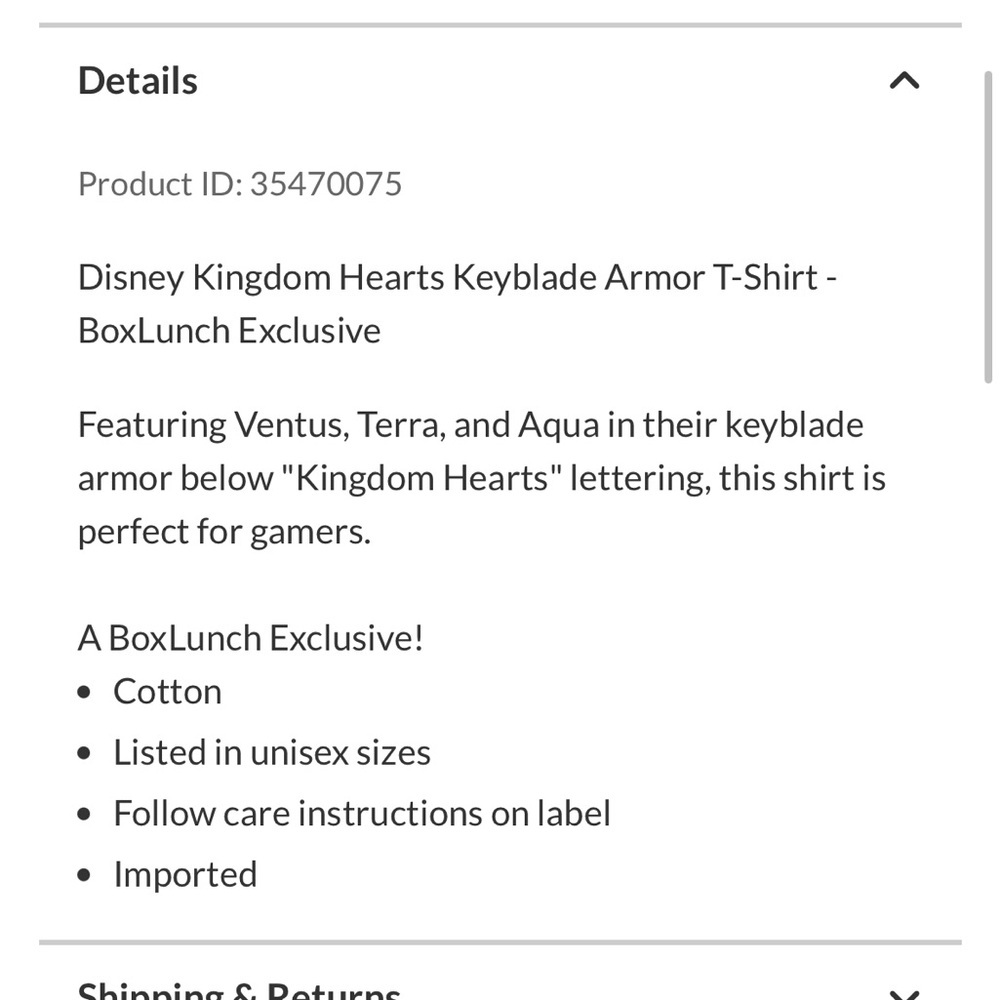 Disney Kingdom Hearts Keybladre Armor Size 2X Shirt New With Tags - Picture 3 of 3